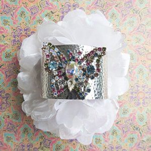 Cuff butterfly bracelet wide summer jewelry